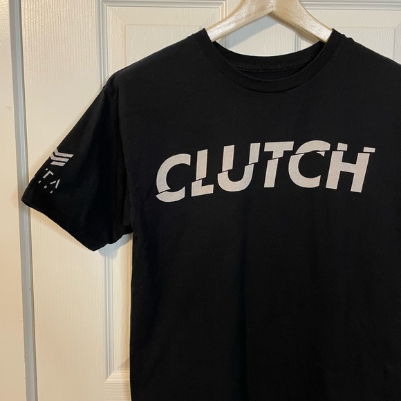 Meta Threads black gaming tee w/ white CLUTCH & MLG graphics unisex sz M - Picture 2 of 8